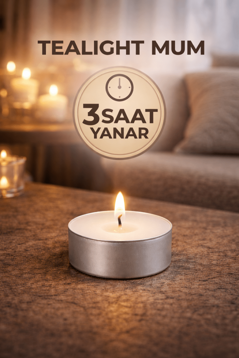 Evcikuş 4’lü Tea Light Mum – Mini Set, Pratik Kullanım - evcikus