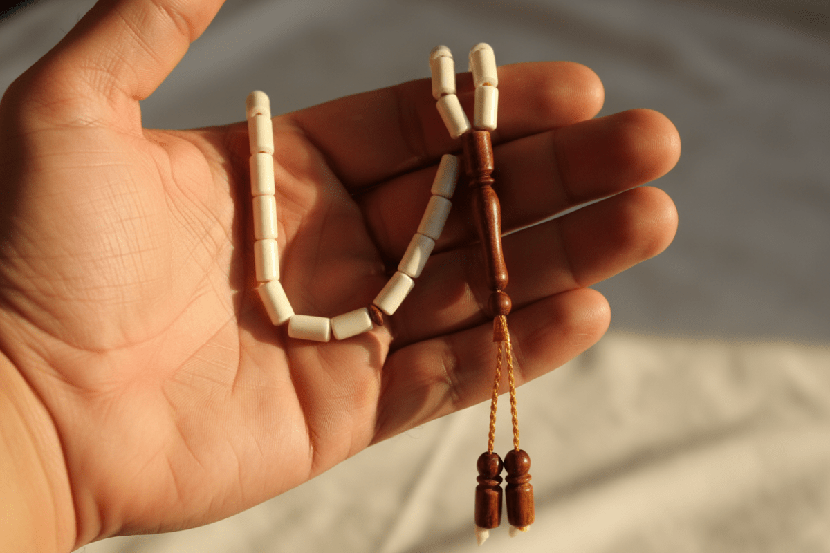 33’lü Kuka ve Kemik Tesbih 10×5 mm – El İşçiliği Geleneksel Tasarım - evcikus