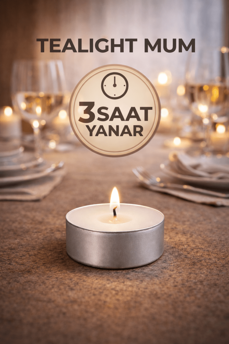 Evcikuş 18’li Tea Light Mum Seti – Ekonomik Paket, Uzun Yanış - evcikus