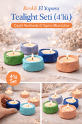 Evcikuş Renkli Mum Seti – El Yapımı Dekoratif Tealight Mumlar - evcikus