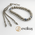 8 mm Mavi Benekli Jasper Doğal Taş Tesbih – 33’lü 🎁 “Hediyelik” - evcikus