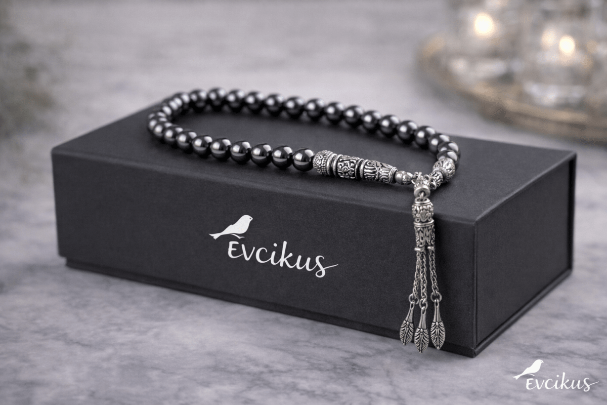 Hematit Denge Doğal Taş Tesbih (33’lü)🎁 “Hediyelik” - evcikus