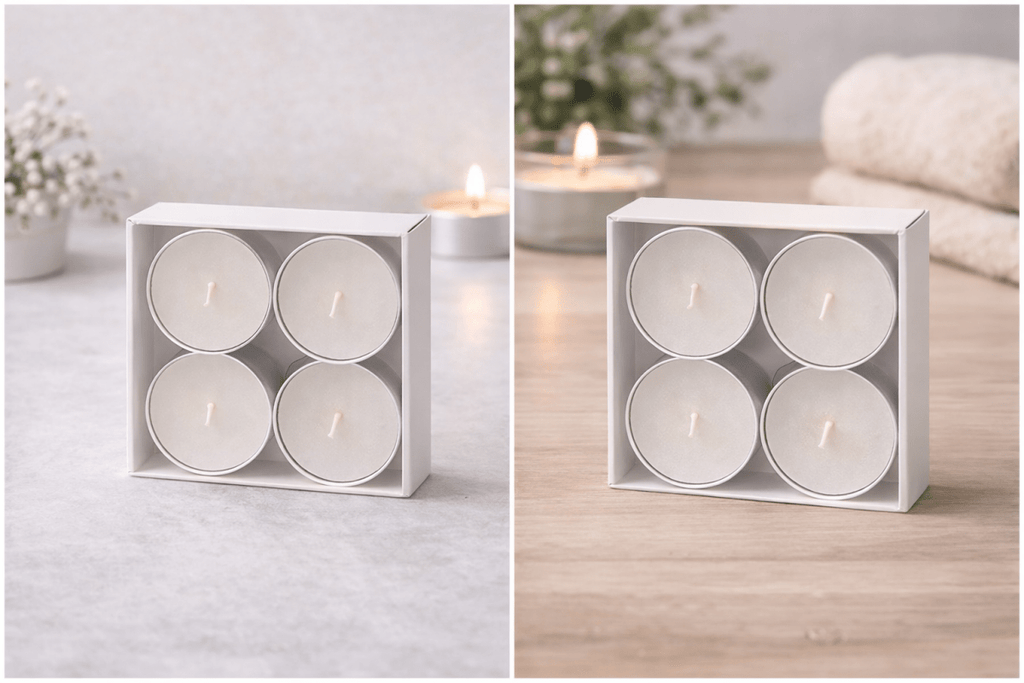 Evcikuş 4’lü Tea Light Mum – Mini Set, Pratik Kullanım - evcikus