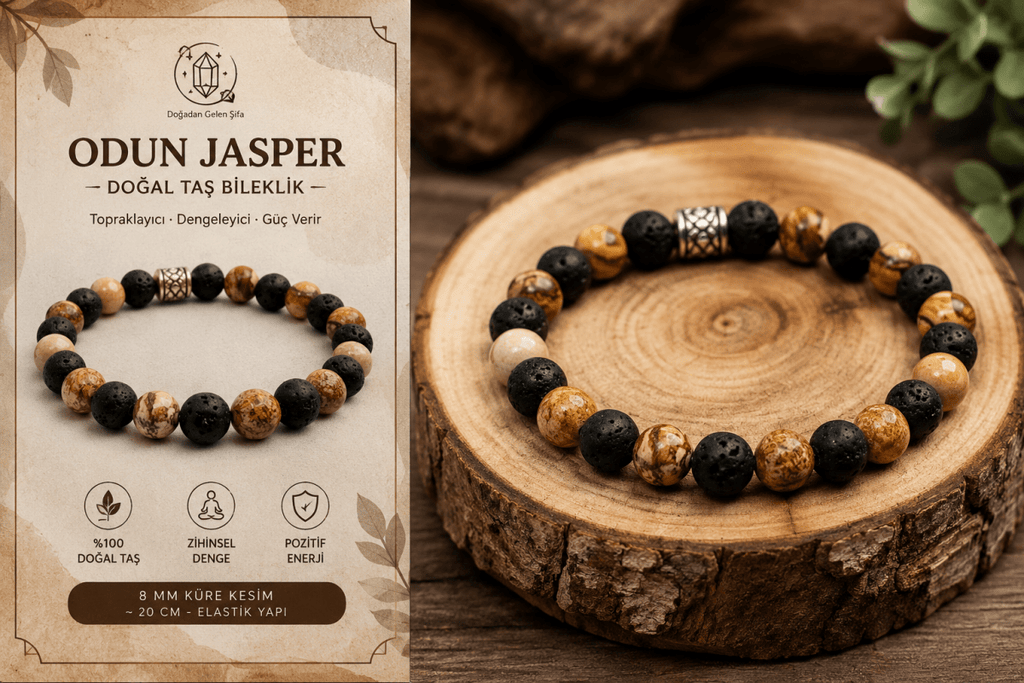 Jasper &Oniks Taşı Doğal Taş Bileklik - evcikus