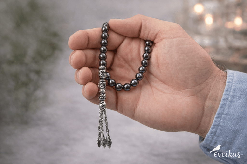 Hematit Denge Doğal Taş Tesbih (33’lü)🎁 “Hediyelik” - evcikus