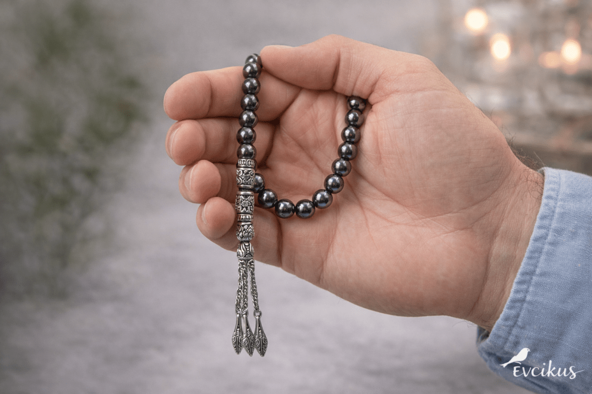 Hematit Denge Doğal Taş Tesbih (33’lü)🎁 “Hediyelik” - evcikus